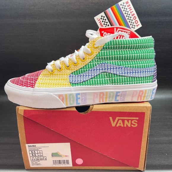 Vans Shoes - NEW Vans Sk8 Mid Pride LGTBQ womens size 8 classic shoes sneakers PRIDE